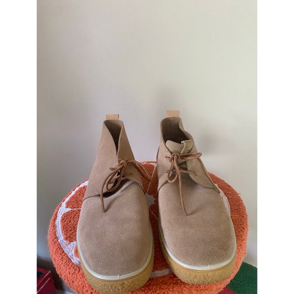 Ecco Crepetray Chukka Desert Boots Comfort Tan Cashmere Suede Men\'s Sz 12/46 main image 4